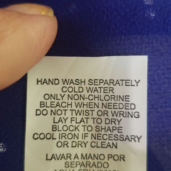 Nordstrom Eric & Lani Blouse Women's Large Sheer Blue Silver Metallic Polka Dot - Picture 7 of 7